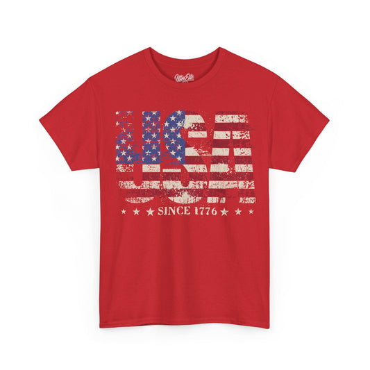 Faded USA Flag T-Shirt: 4th of July Patriotic Tee