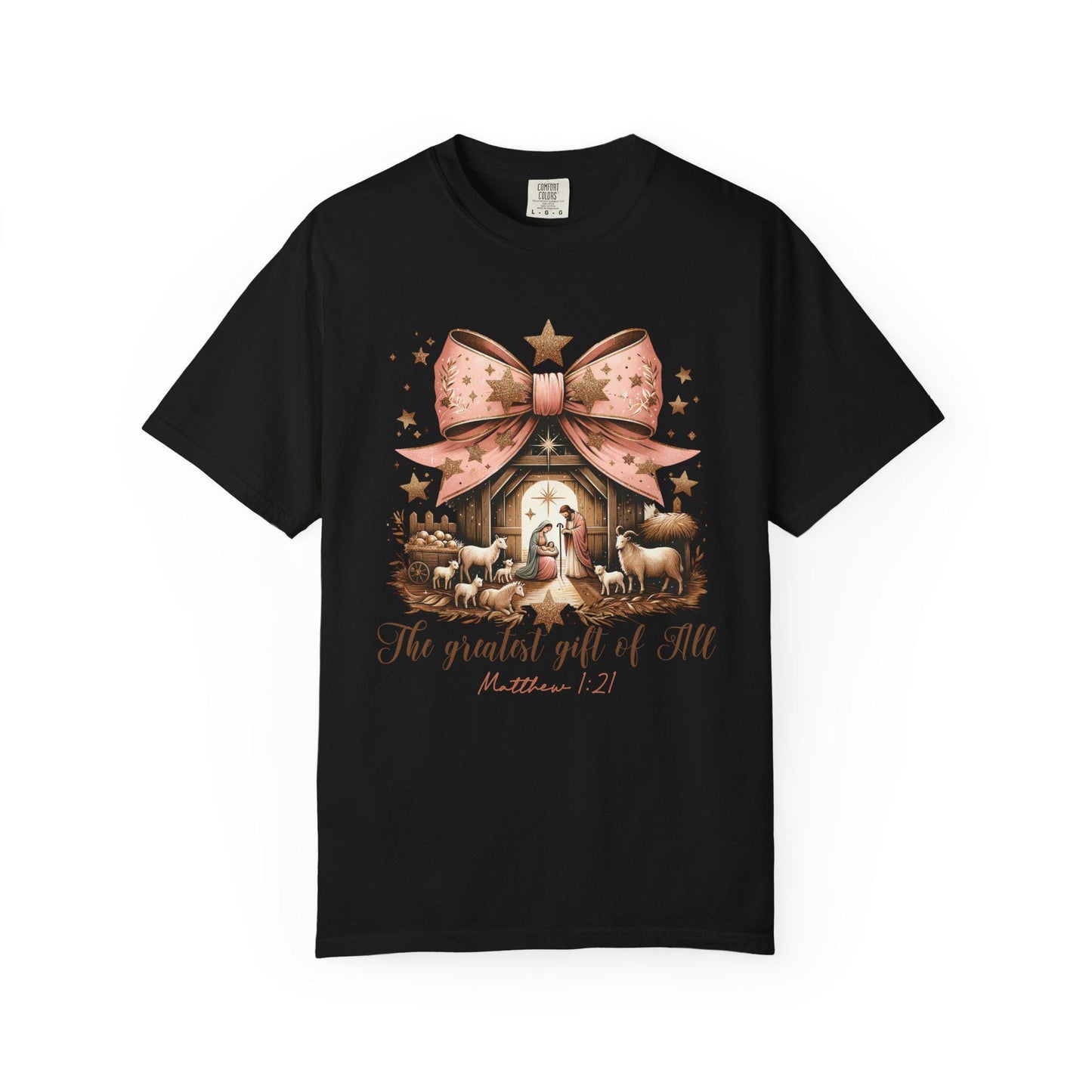 Bow Nativity Sweatshirt, Christian Christmas Gift