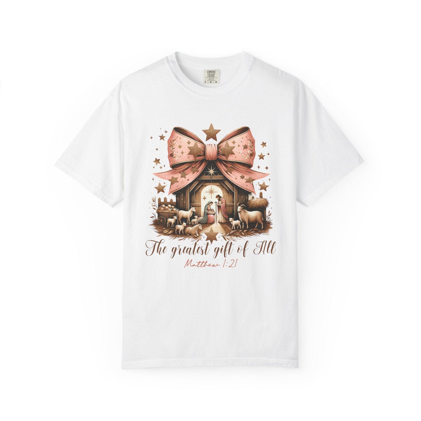 Bow Nativity Sweatshirt, Christian Christmas Gift