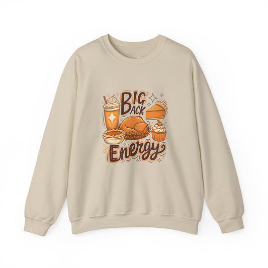 Funny Thanksgiving Big Back Energy Shirt – Retro Fall Vibes Tee