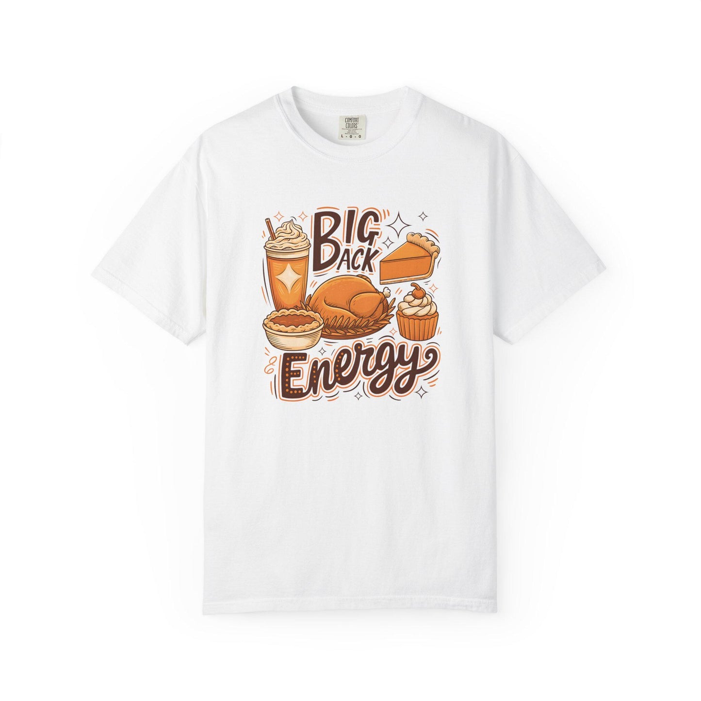 Funny Thanksgiving Big Back Energy Shirt – Retro Fall Vibes Tee