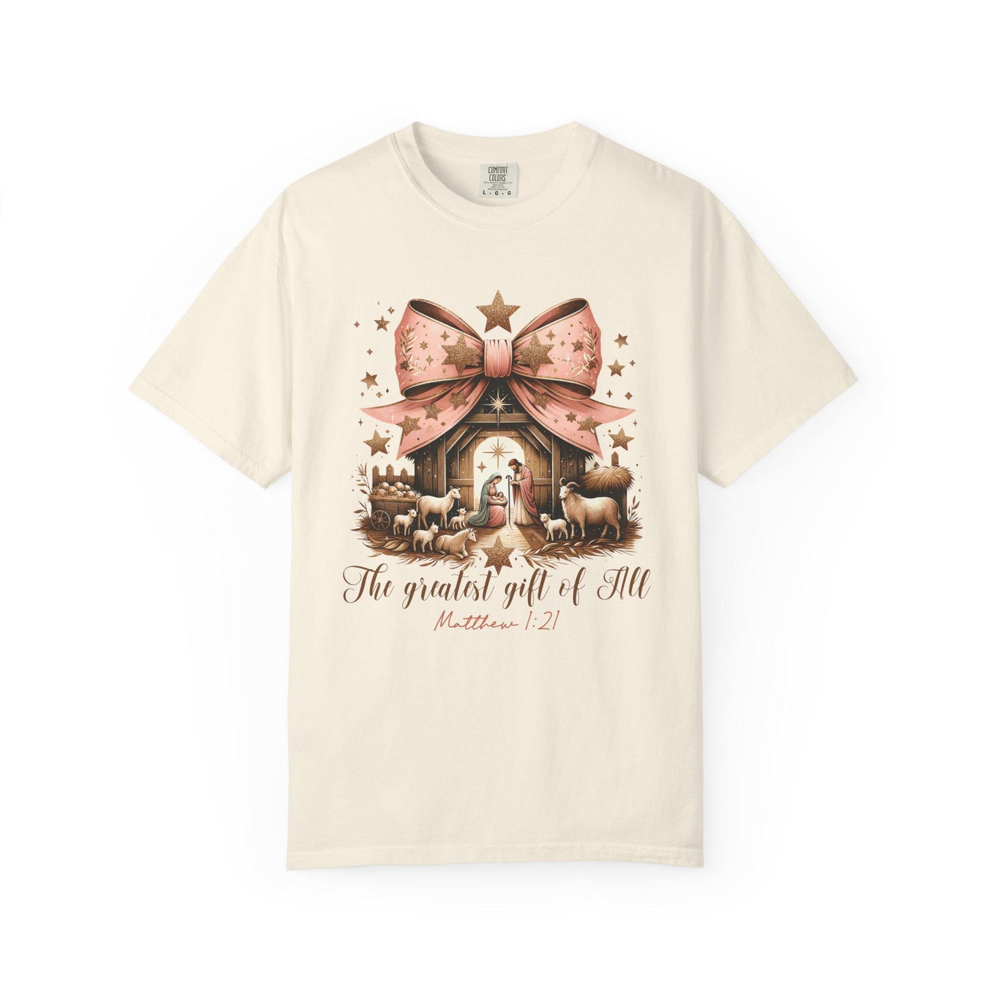 Bow Nativity Sweatshirt, Christian Christmas Gift