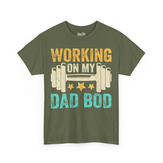 Working on my Dad Bod Tee Funny Dad Shirt Father’s Day Gift Husband Tee Front & Back Print Gift for Dad or Husband